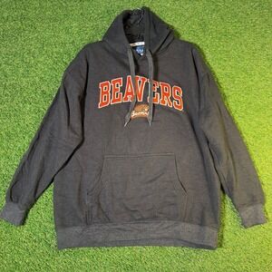 Oregon State Beavers Hoodie XL Pullover Embroidered Logo Vintage Gray